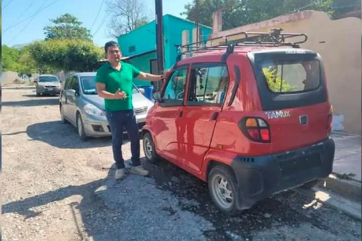 Ciudadano mexicano con auto chino