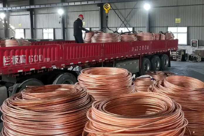 Producción y exportación del cobre chino