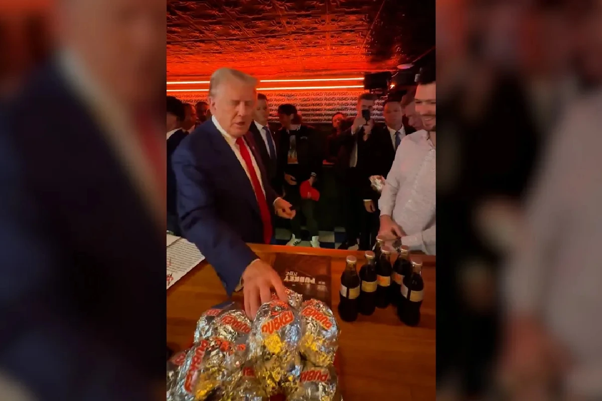 Video de Donald Trump comprando hamburguesas con Bitcoin