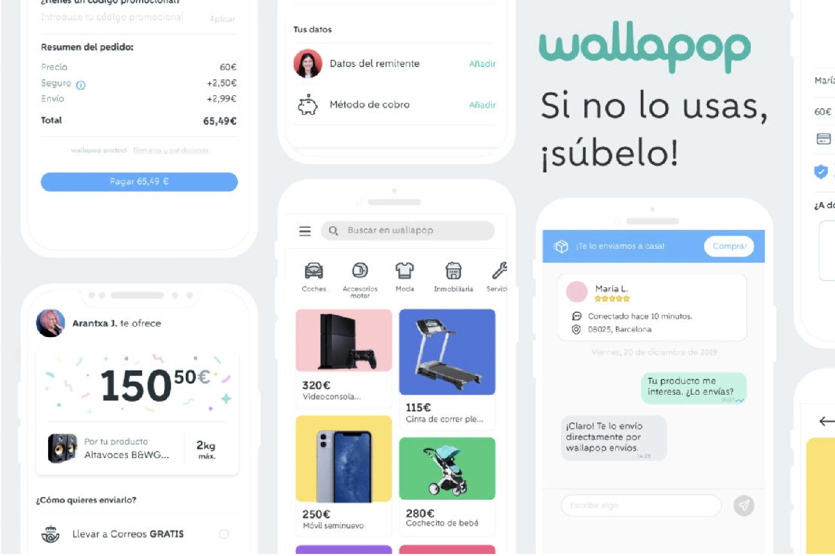 interfaz de wallapop