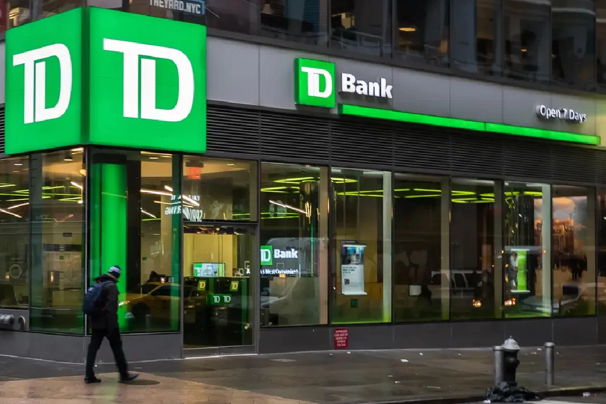 fachada frontal de algunas de las sucursales de TD Bank.