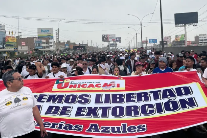 protestas en lima en contra de la extorsión y la inseguridad