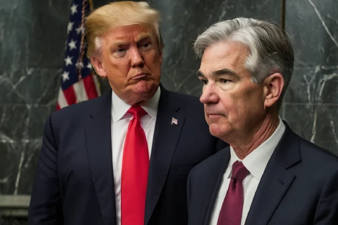 Donald Trump con Jerome Powell.